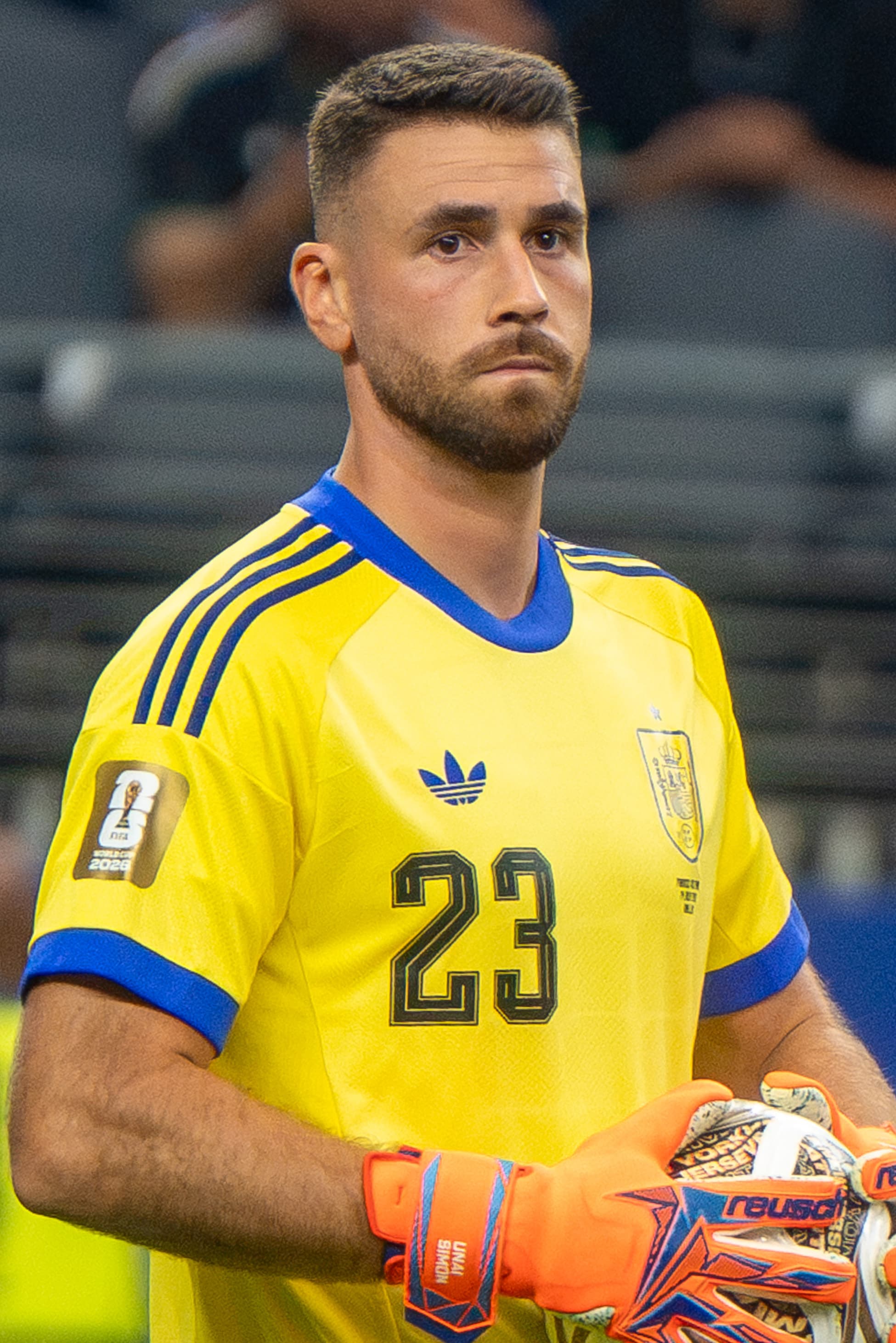 Unai Simón con la camiseta de España